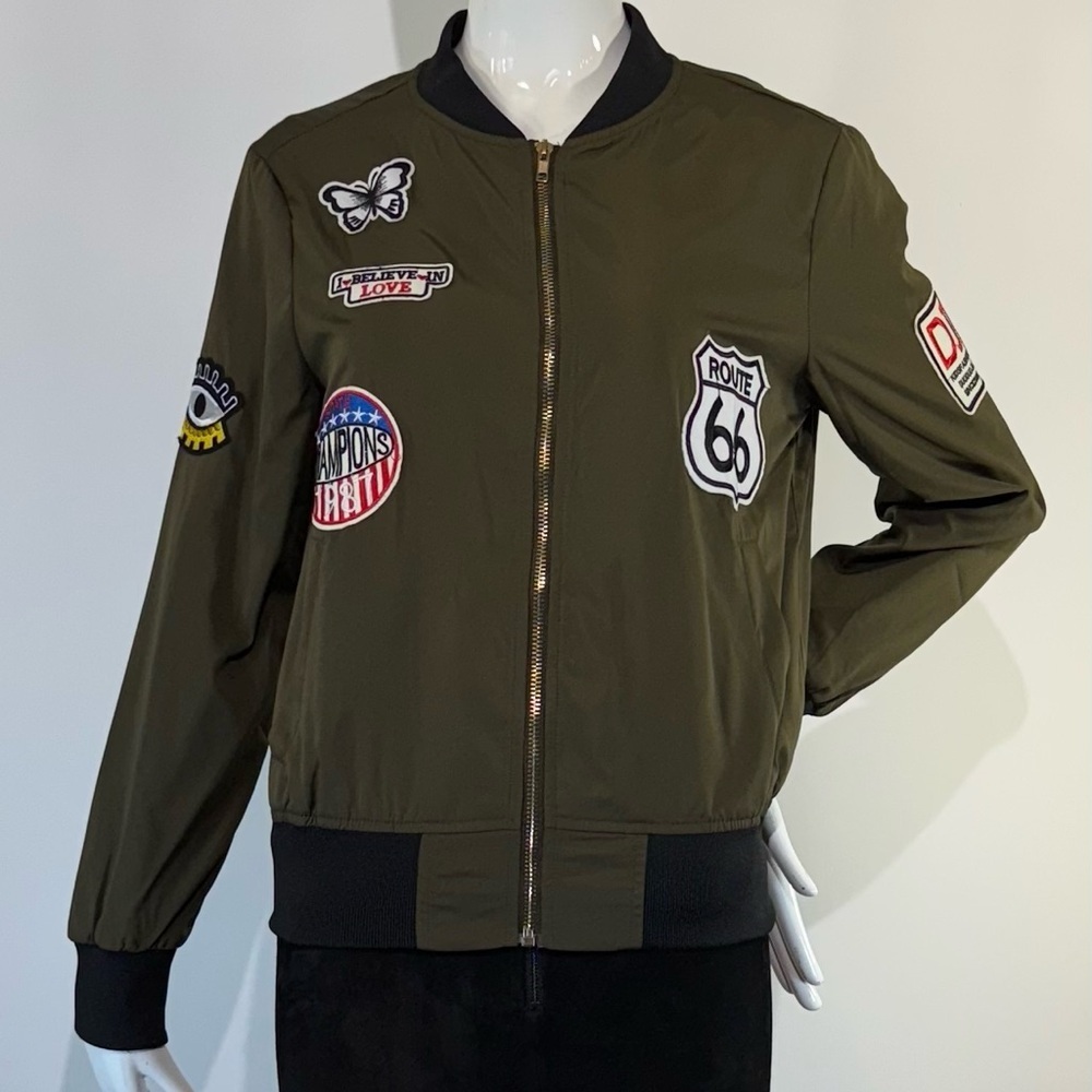 Vintage CASTING LA Olive Green Route 66 Bomber Jacket Never Been Worn Size: M